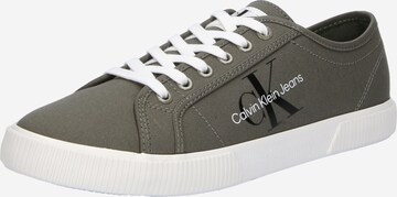 Calvin Klein Jeans Låg sneaker 'ESSENTIAL VULCANIZED 1' i grön: framsida