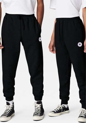 CONVERSE Tapered Trousers in Black: front