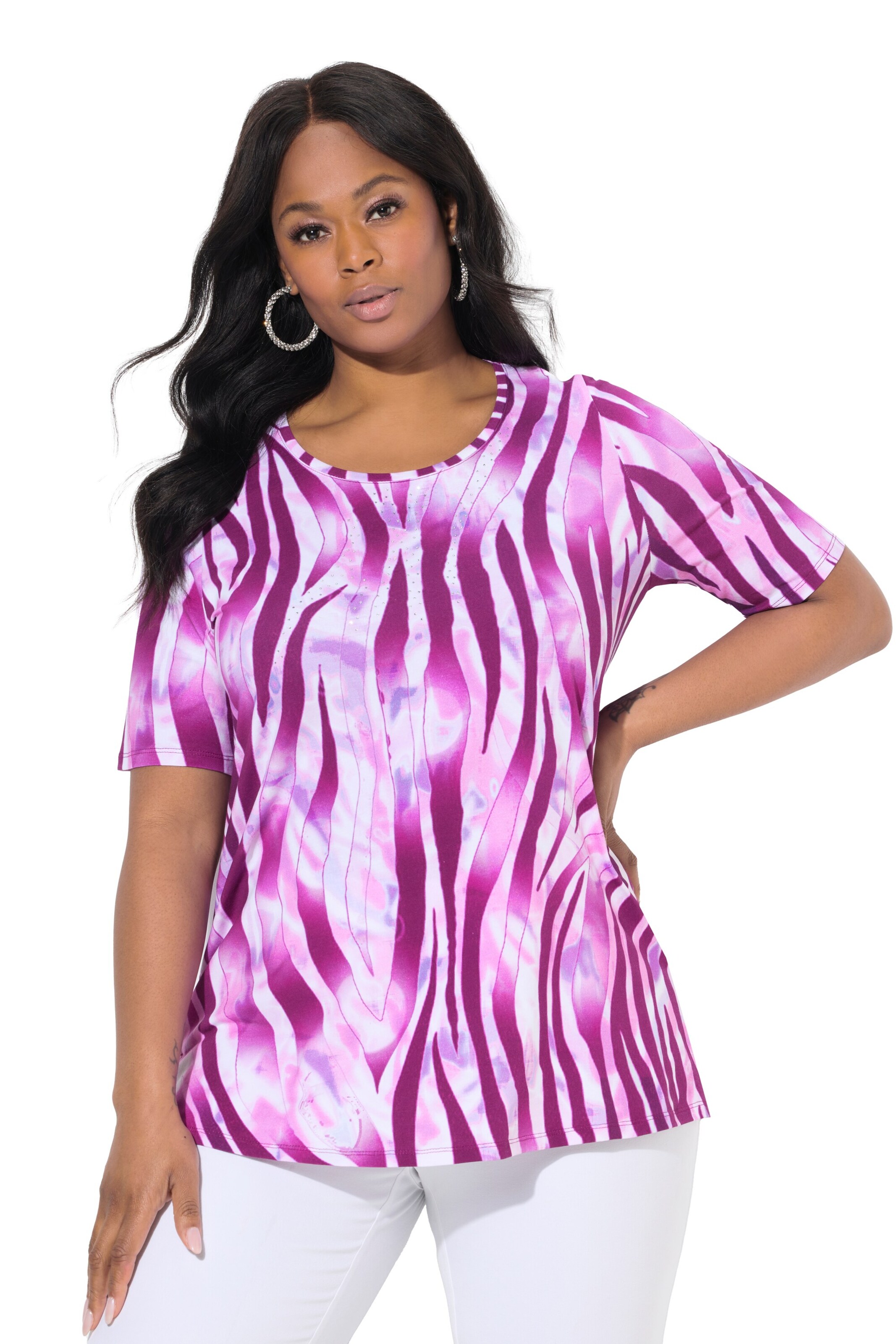 Ulla Popken Shirt in Lila: Vorderseite