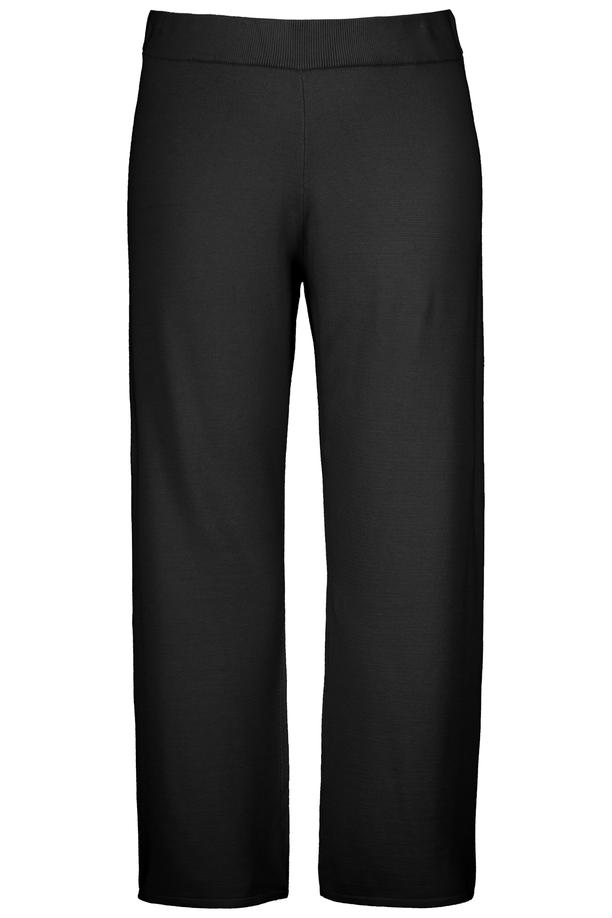 Ulla Popken Loosefit Kalhoty – černá: přední strana