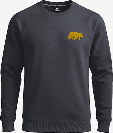 FORSBERG Sweatshirt 'mit Frottee Logo' in Grey: front