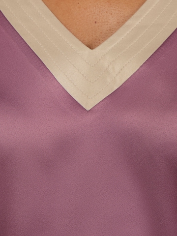 Chemisier love & roses en violet