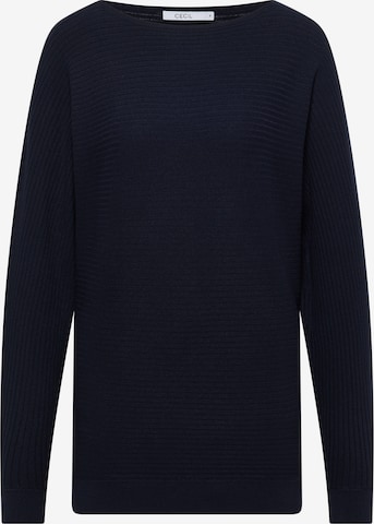CECIL Pullover 'Cosy Dolman' in Blau: Vorderseite