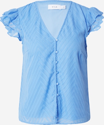 VILA - Blusa 'MICHELLE' em azul: frente