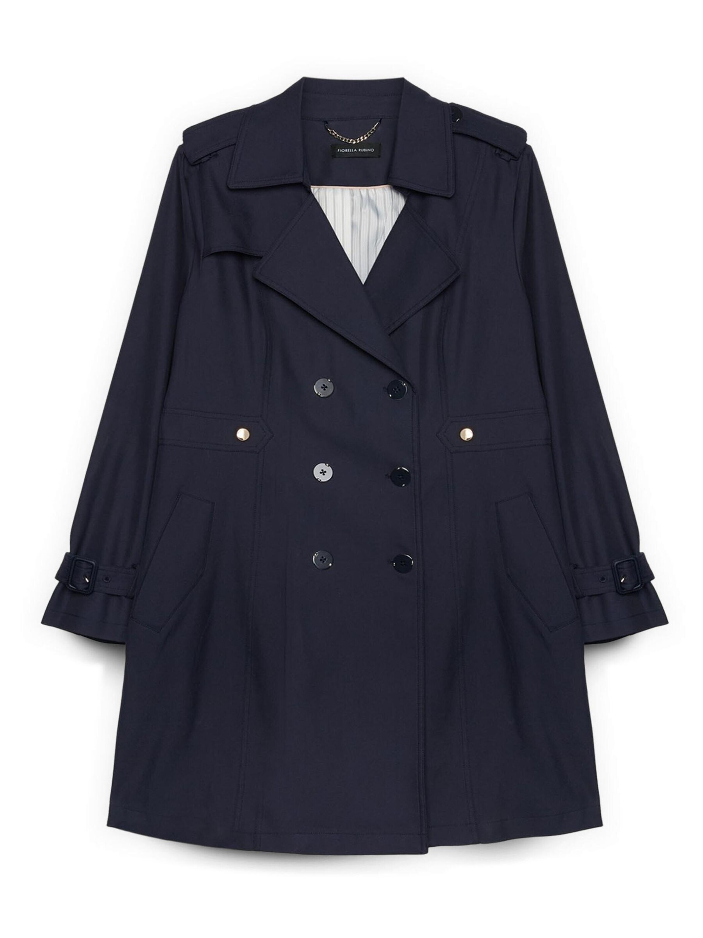 Fiorella Rubino Wintermantel in Blauw: voorkant