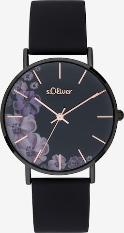 s.Oliver Analog Watch in Black: front