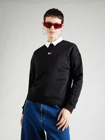 Tommy Jeans Sweatshirt in Black: front