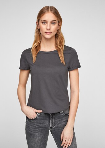 QS Shirt in Grau: Vorderseite