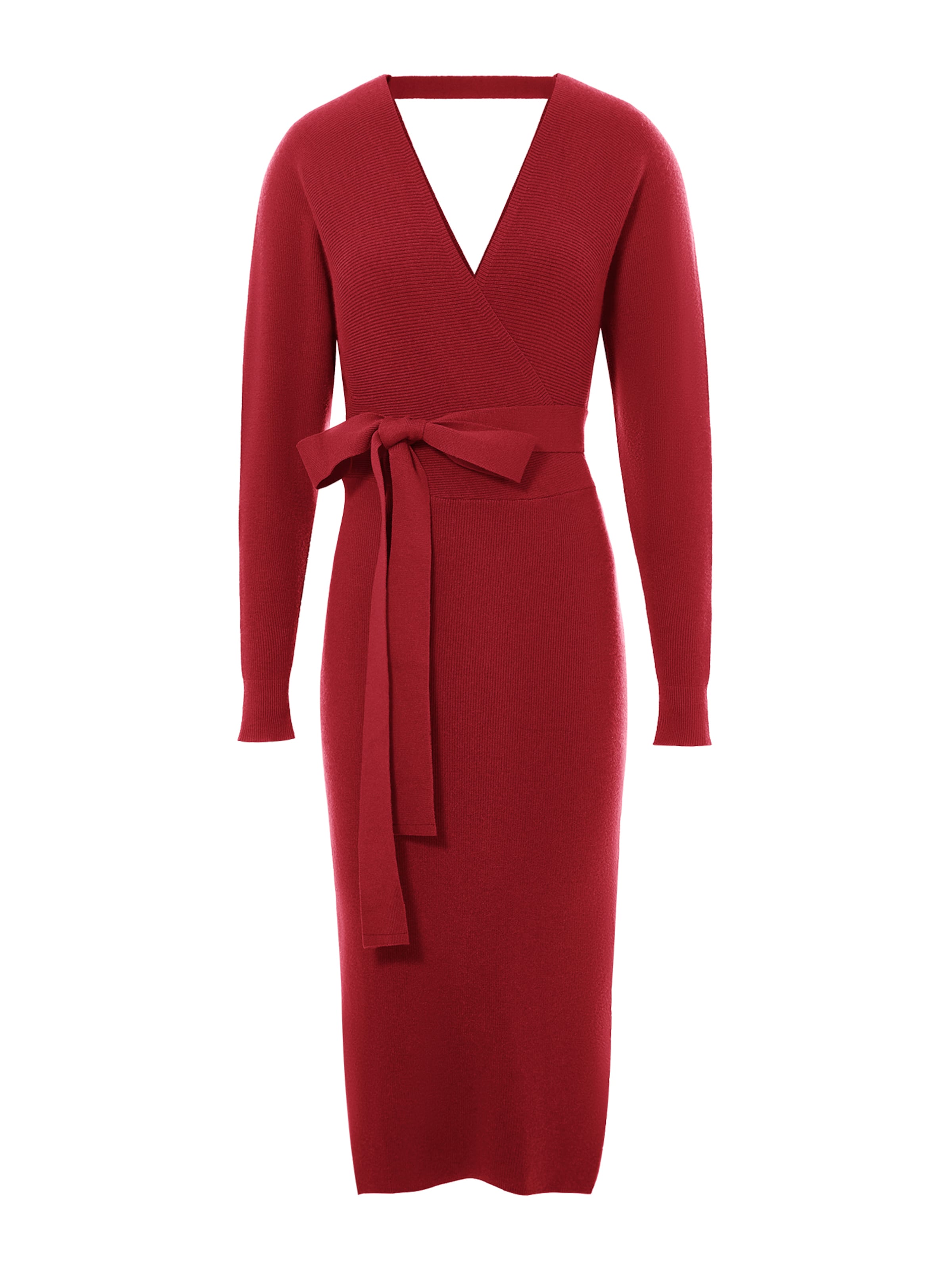 Imily Bela Úpletové šaty – červená: přední strana