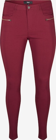 Zizzi Skinny Hose 'JEVA' in Rot: predná strana