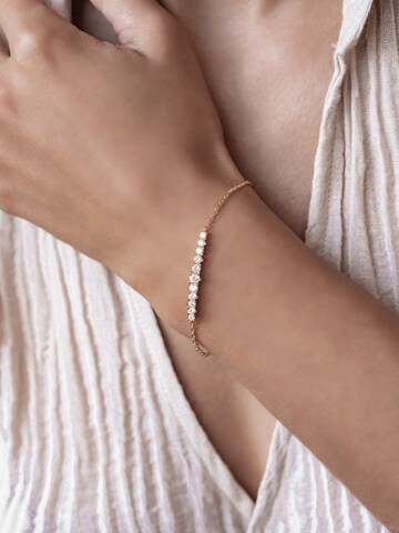 Hey Happiness Armband 'Tennis Glow' in Gold: Vorderseite