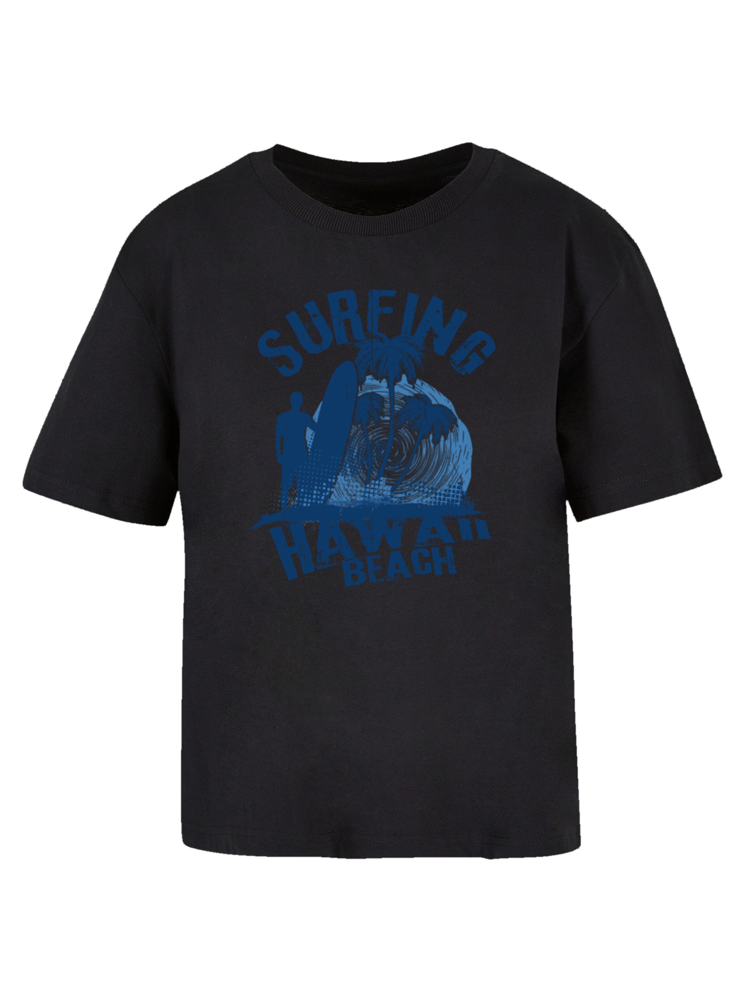 F4NT4STIC T-shirt 'Hawaii Surf Beach Summer' en marine / noir, Vue avec produit