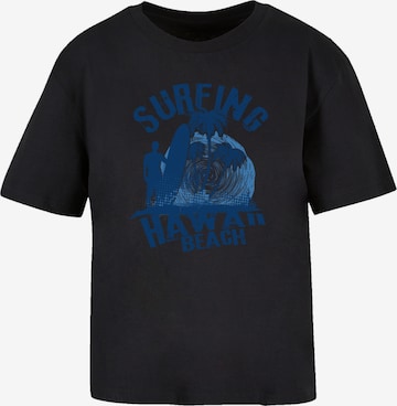 T-shirt 'Hawaii Surf Beach Summer' F4NT4STIC en noir : devant