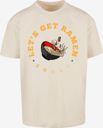F4NT4STIC Shirt 'Lets get Ramen' in Beige: predná strana