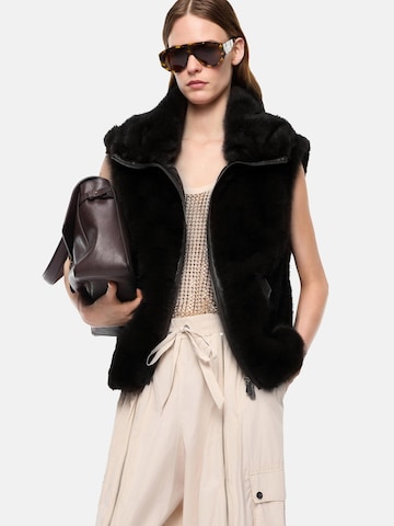 PINKO Bodywarmer 'PINKO GLOSSINIA GILET ASPEN ASPETTO VISONE GILET' in Zwart