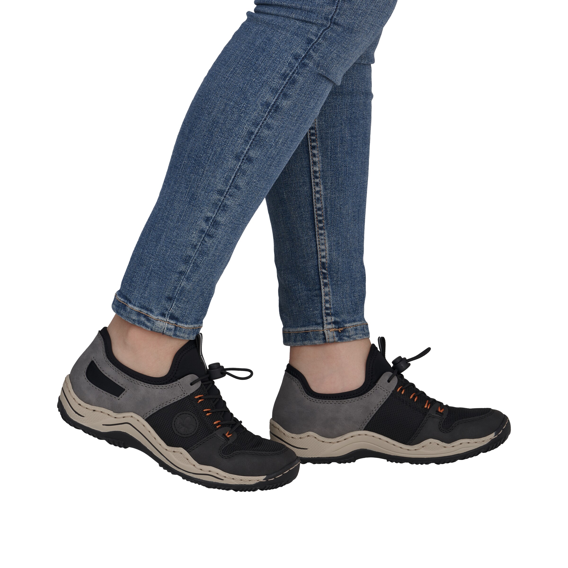 Rieker Athletic Lace-Up Shoes in Black