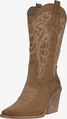 Salinyang Cowboylaarzen in Groen: voorkant