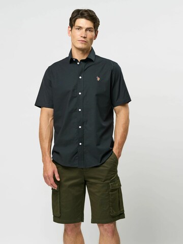 U.S. POLO ASSN. Regular Fit Skjorte 'Natan' i blå: forside