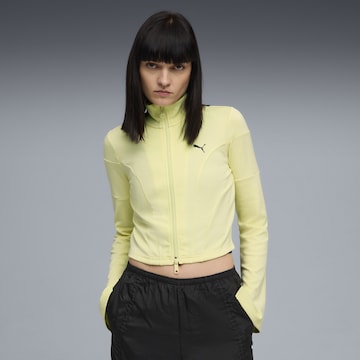 PUMA Sportsweatjacke 'Dare To' in Gelb: Vorderseite