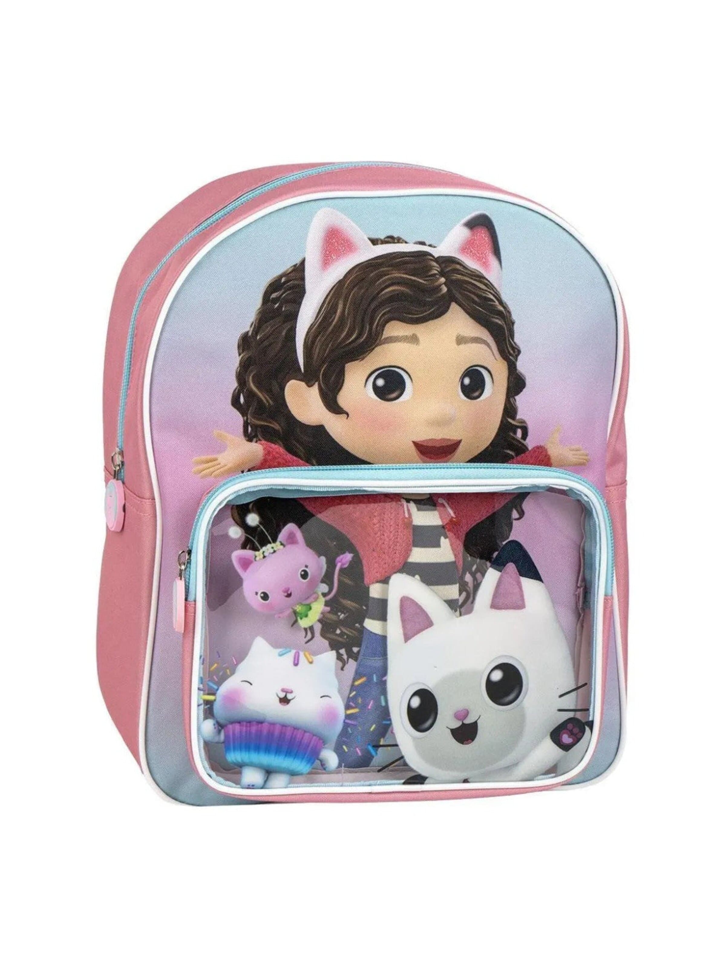 Sac à dos 'Gabby’s Poppenhuis Rugzak Meisjes – Kinder Rugzak – Roze – 30 cm – Doorzichtig Voorvak' Gabby`s Dollhouse en rose : devant