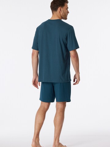 SCHIESSER Short Pajamas 'Comfort Essentials' in Blue