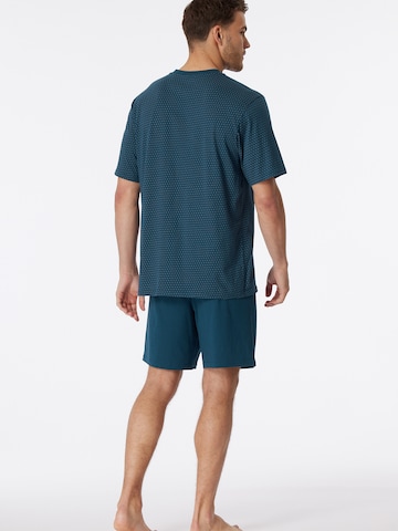SCHIESSER Pyjama kort 'Comfort Essentials' in Blauw