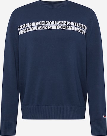 Pull-over Tommy Jeans en bleu : devant