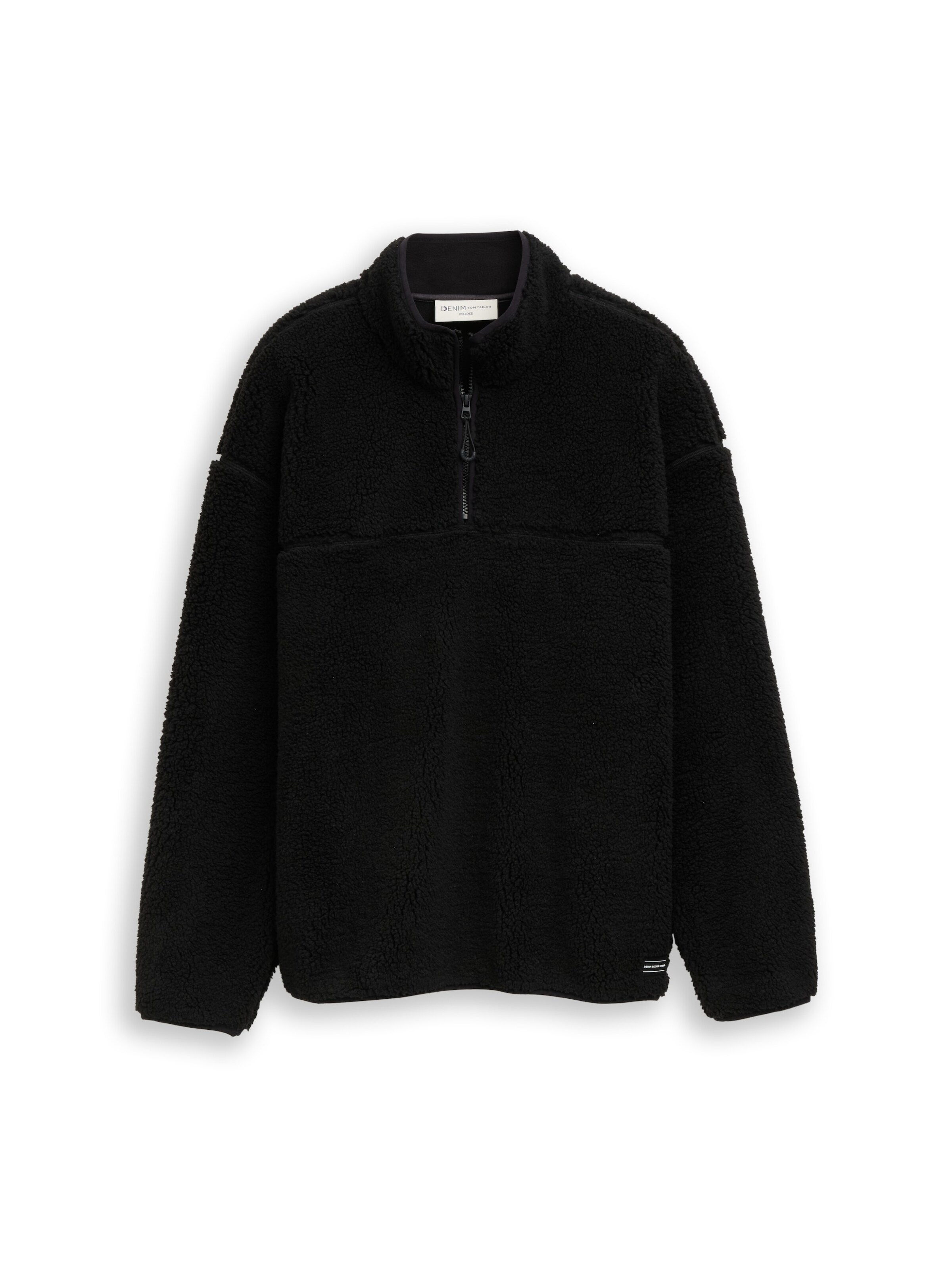 TOM TAILOR DENIM Sweater in Black: front