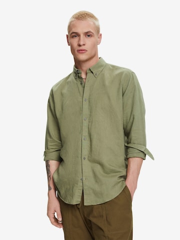ESPRIT Regularny krój Koszula w kolorze zielony: przód