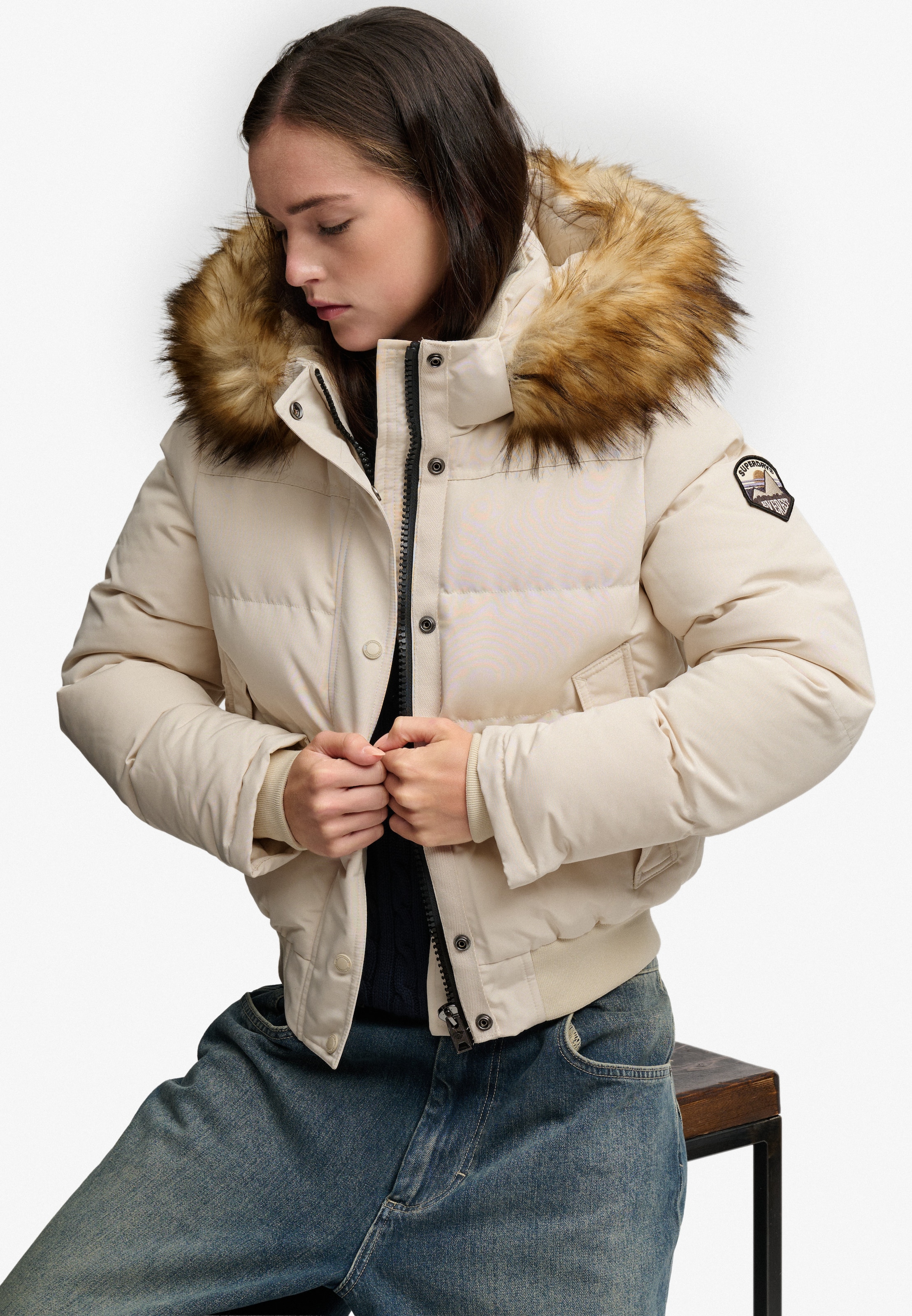 Superdry & Co Winter Jacket 'Everest' in Grey
