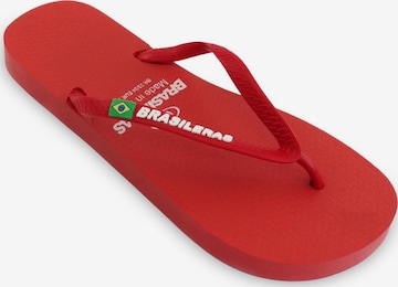 Infradito 'Classic W SS19' di Brasileras in rosso: frontale