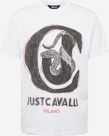 T-Shirt Just Cavalli en blanc : devant