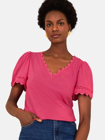 love & roses Блузка в Ярко-розовый: спереди