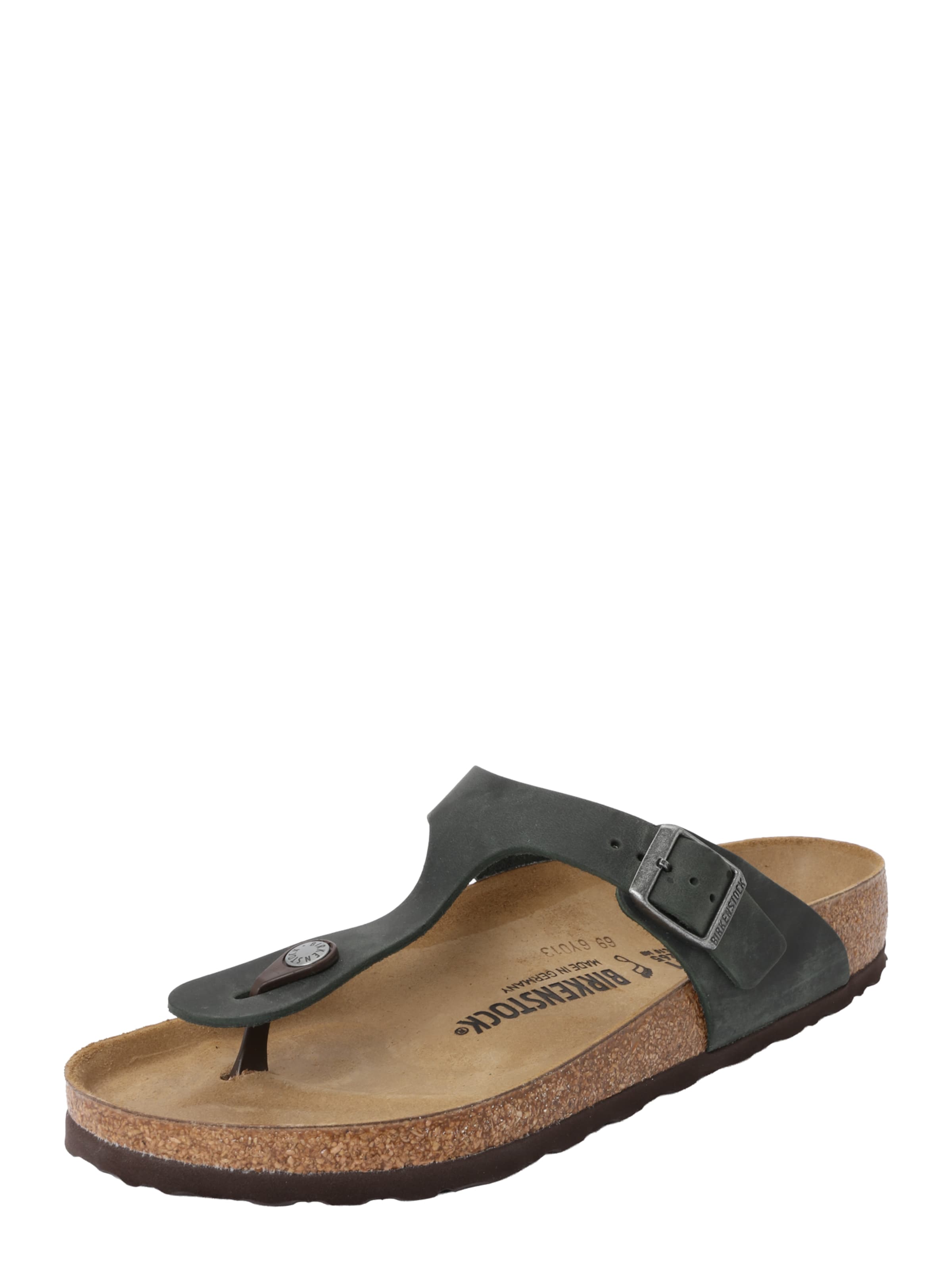 BIRKENSTOCK Teenslippers 'Gizeh' in Groen: voorkant
