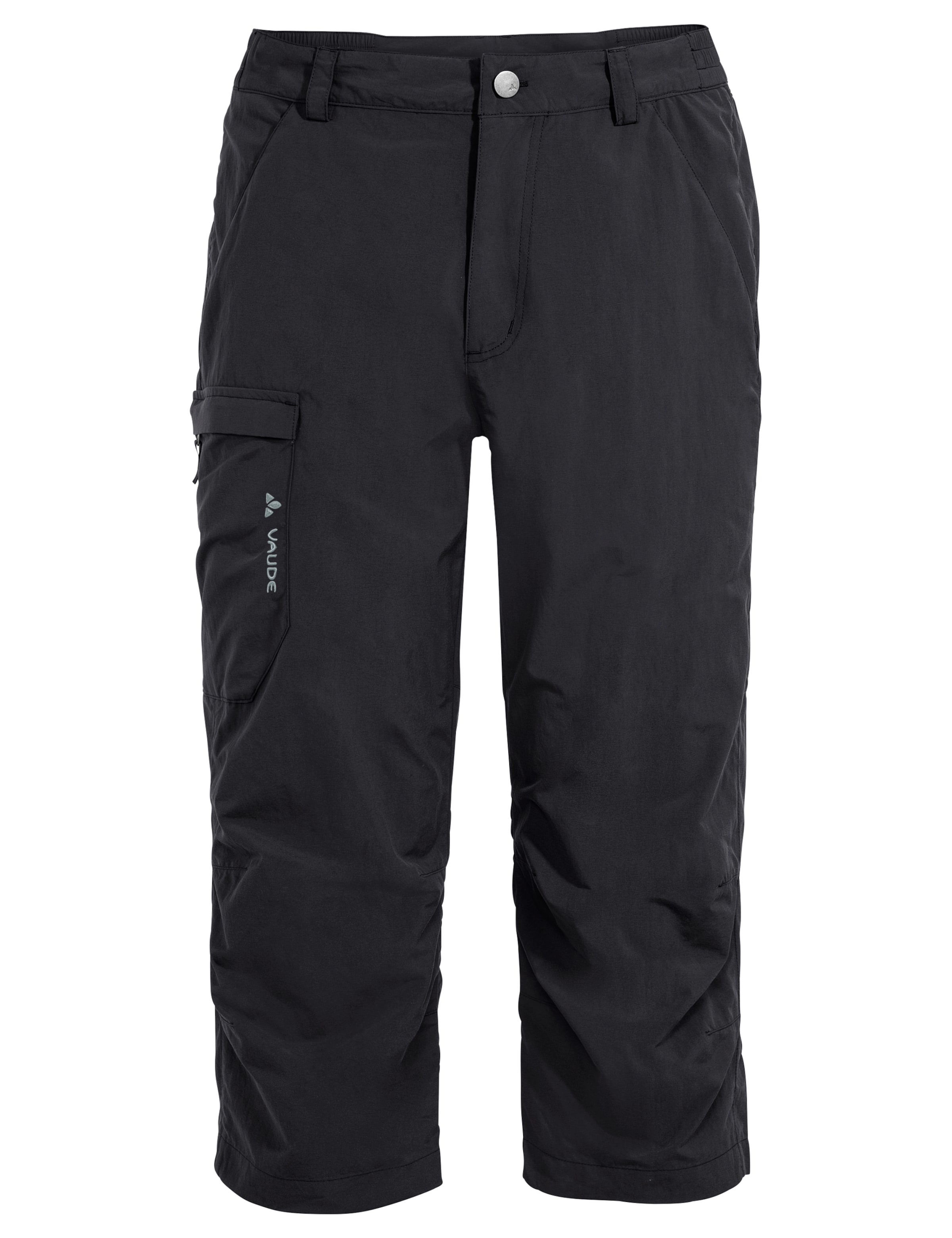 VAUDE Outdoor trousers 'Farley Capri' in Black: front
