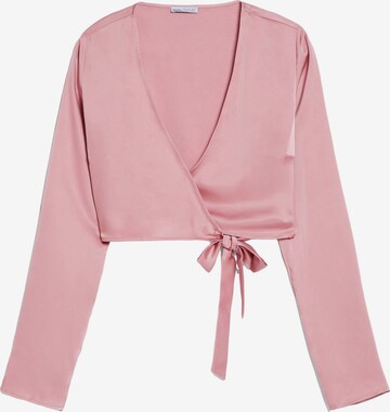 Bershka Shirt in Roze: voorkant