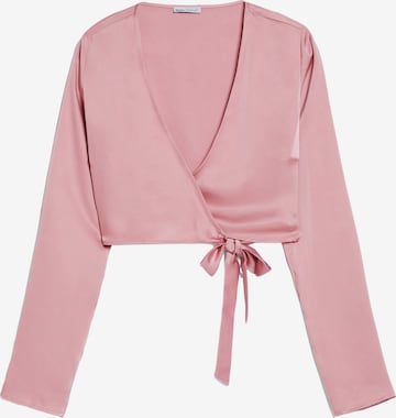 Bershka Tričko – pink: přední strana