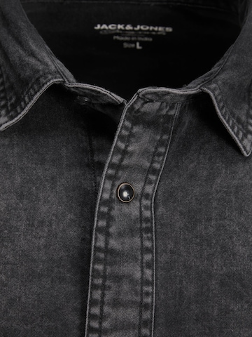 JACK & JONES Regular fit Button Up Shirt 'OWEN' in Grey