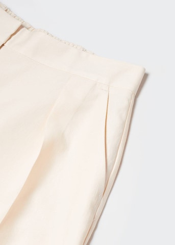 MANGO Normalny krój Spodnie w kant 'Ela' w kolorze beżowy