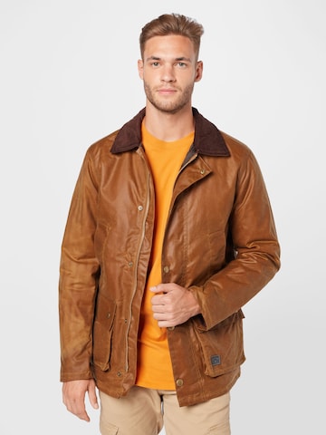 Brixtol Textiles Winter Jacket 'Curtis' in Brown: front