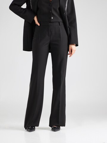 HUGO Regular Pleated Pants 'Hazal' in Black: front