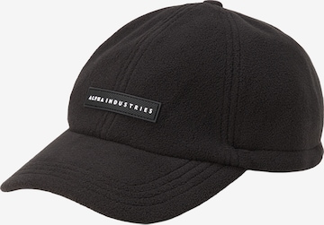 juoda ALPHA INDUSTRIES Kepurė: priekis
