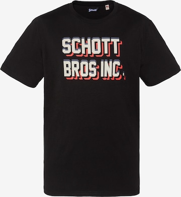 Schott NYC Shirt in Schwarz: Vorderseite