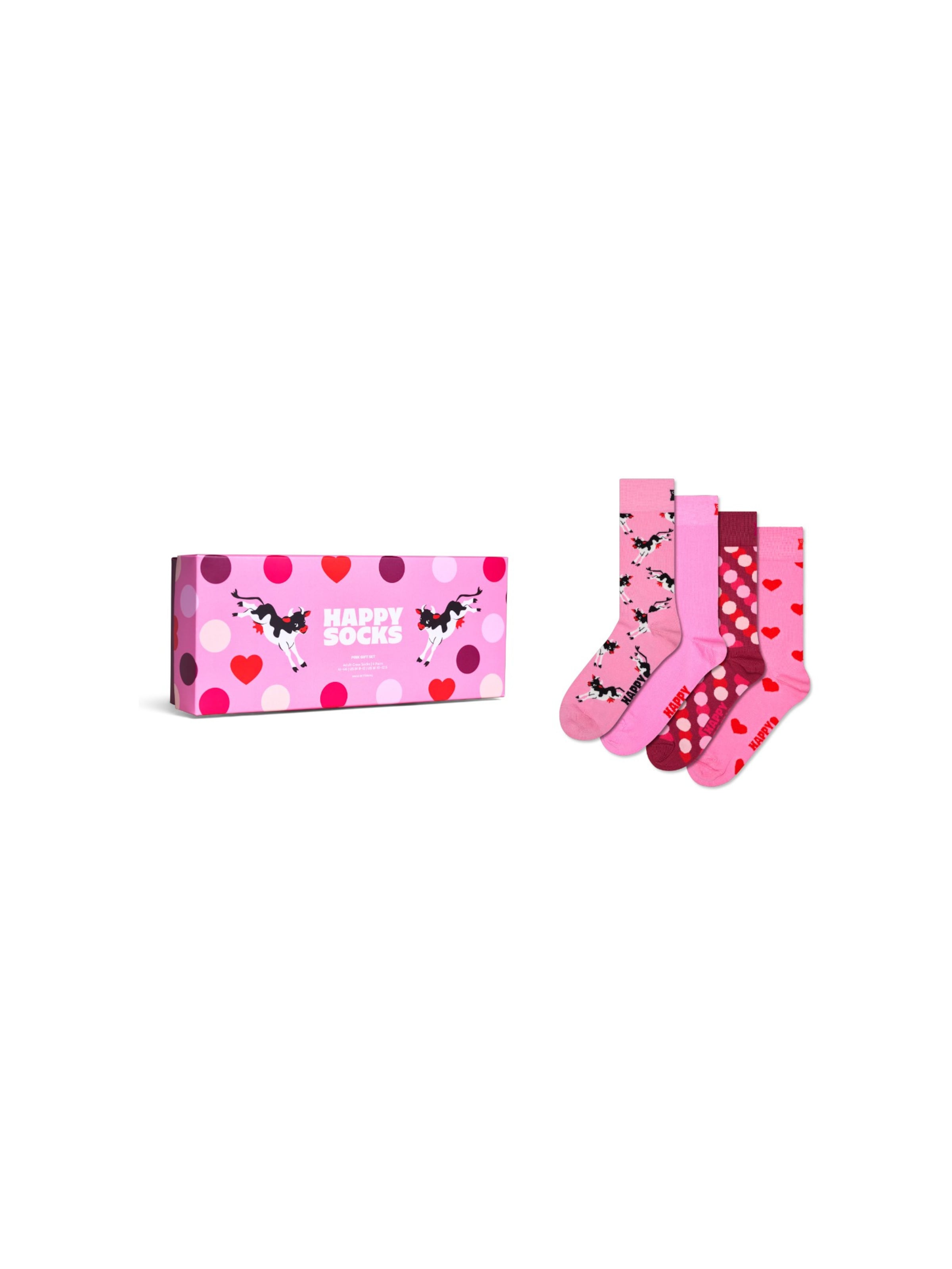 Happy Socks Socken '4-Pack Pink Socks Gift Set' in Pink: Vorderseite