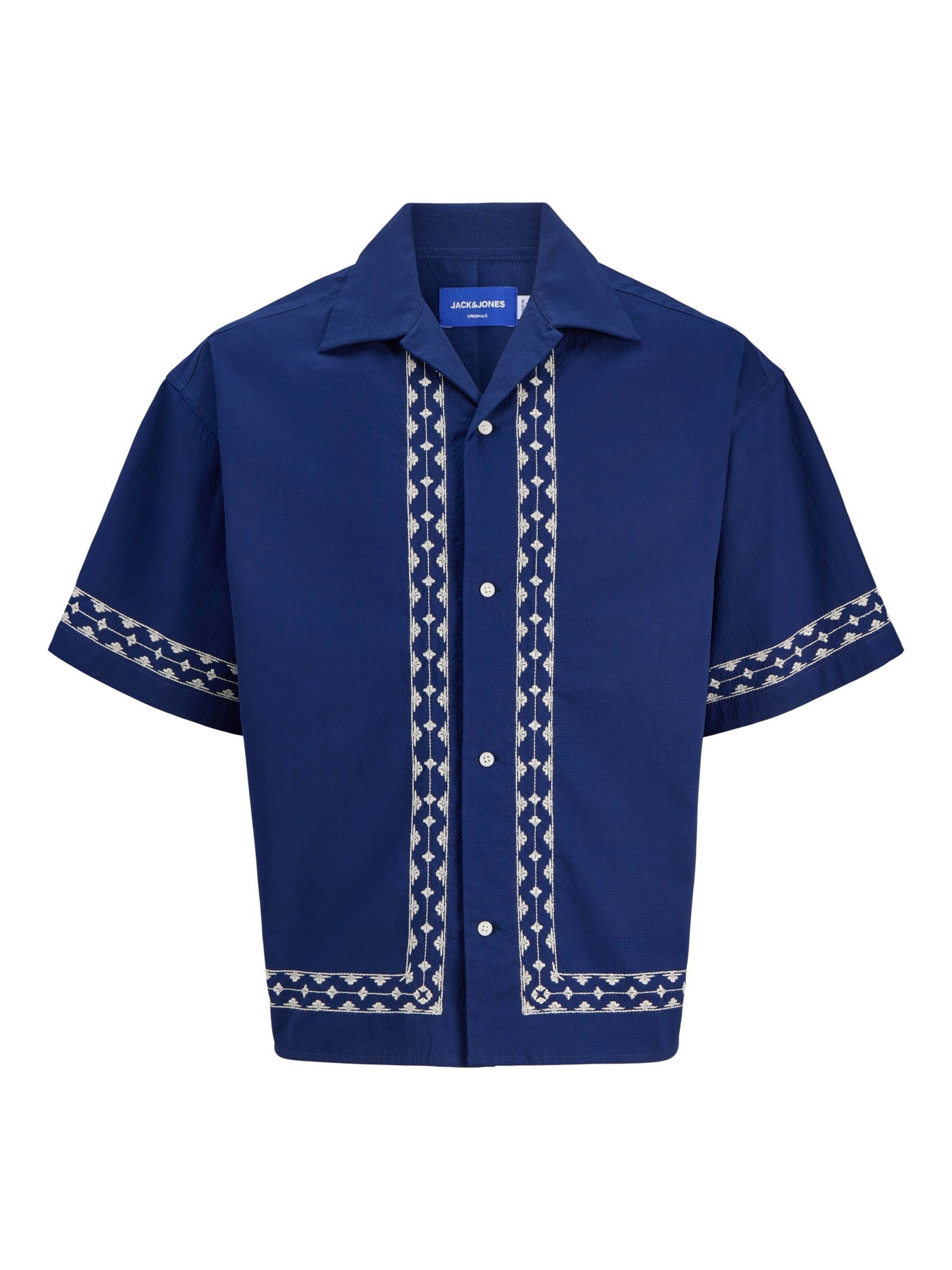 JACK & JONES Comfort Fit Hemd 'JORDIA' in Blau: Vorderseite