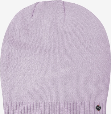SAMAYA Mütze 'Elen', superweich und wärmend in Lila: Vorderseite