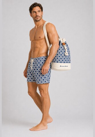 Gassa d'Amante Badeshorts & Strandtasche 'Vieste' in Blau