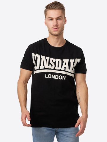 LONSDALE T-Shirt 'York' in Schwarz: Vorderseite