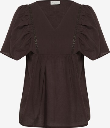 KAFFE CURVE - Blusa 'KCkarlia' em castanho: frente