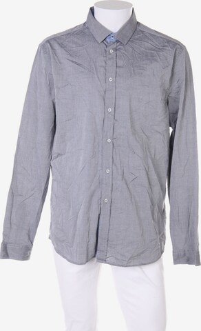 H&M Button Up Shirt in XL in Grey: front